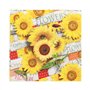 Servetten 3-laags 1/4 vouw 33cm x 33cm Sunflower Field - Horecavoordeel.com
