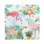 Servetten 3-laags 1/4 vouw 33cm x 33cm Exotic Flamingos - Horecavoordeel.com
