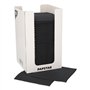 Servetten 2-laags PUNTO 1/4 vouw 20cm x 20cm Zwart micro reliëf in buffetbox - Horecavoordeel.com