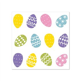 Servetten 3-laags 1/4 vouw 25cm x 25cm Coloured Eggs