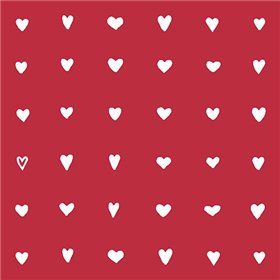 Servetten 3-laags 1/4 vouw 33cm x 33cm Hearts - Horecavoordeel.com