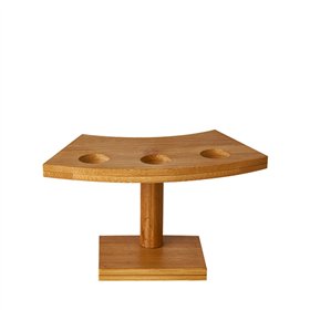 Plateau bamboe 9cm x 16cm x 7,6cm voor 3 amuse cones - Horecavoordeel.com