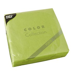 Servetten 2-laags PUNTO 1/4 vouw 38cm x 38cm Lime micro reliëf - Horecavoordeel.com