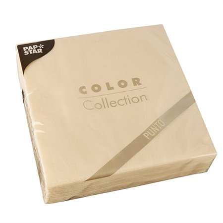 Servetten 2-laags PUNTO 1/4 vouw 38cm x 38cm Champagne micro reliëf