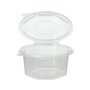 Saladebakken met vaste deksel PP achthoekig 500ml 5,6cm x 11cm x 11cm Transparant