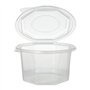 Saladebakken met vaste deksel PP achthoekig 1 l 8,3cm x 13cm x 13cm Transparant - Horecavoordeel.com