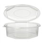 Saladebakken met vaste deksel PP achthoekig 1,5 l 5,9cm x 18cm x 18cm Transparant