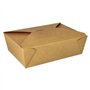 Kartonnen lunchboxen 2000ml 6,5cm x 14cm x 19,7cm Bruin - Horecavoordeel.com