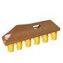 Draagtray Karton 12cm x 9,5cm x 62cm Bruin voor 6 bekers
