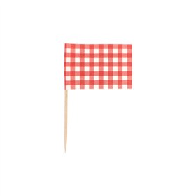 Decoprikkers 8cm Rood Vichy Karo