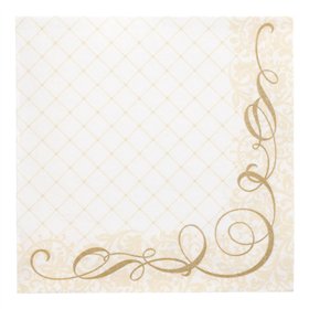 Servetten ROYAL Collection 1/4 vouw 40cm x 40cm Goud Megan - Horecavoordeel.com