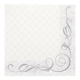 Servetten ROYAL Collection 1/4 vouw 40cm x 40cm Zilver Megan