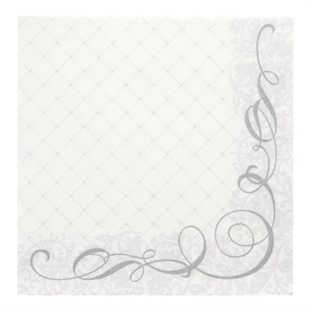 Servetten ROYAL Collection 1/4 vouw 40cm x 40cm Zilver Megan
