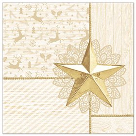Servetten ROYAL Collection 1/4 vouw 40cm x 40cm Champagne Rising Star