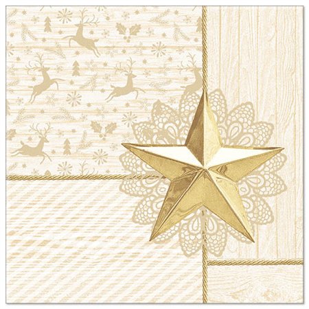 Servetten ROYAL Collection 1/4 vouw 40cm x 40cm Champagne Rising Star