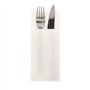 Servetten met bestekzakjes airlaid 1/8 vouw 40cm x 33cm Wit - Horecavoordeel.com