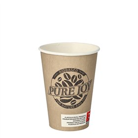 Drinkbekers Karton 0,18 l Ø 7cm x 9,2cm Taupe Pure Joy