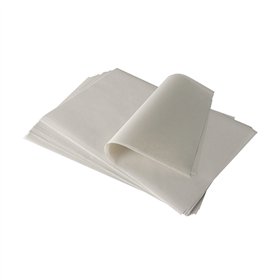 Slagers vetvrij Papier Pure rechthoekig 37,5cm x 25cm Wit Palmwas – Coating à 12,5 kg vetwerend - Horecavoordeel.com