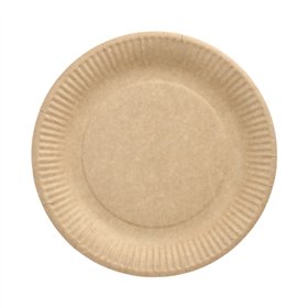 Borden Karton Pure rond Ø 23cm Bruin