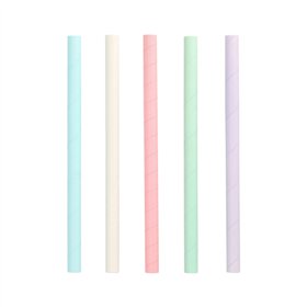 Bubble Tea drinkrietjes Papier Ø 12mm x 20cm verschillende kleuren