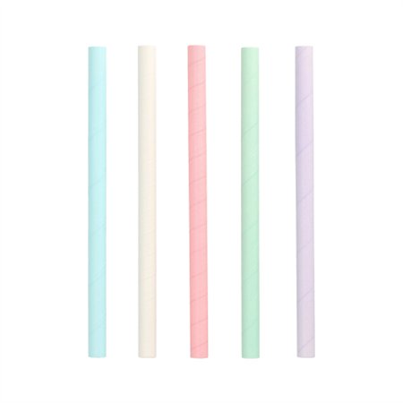 Bubble Tea drinkrietjes Papier Ø 12mm x 20cm verschillende kleuren