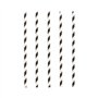 Drinkrietjes Papier Ø 6mm x 20cm Zwart/Wit Stripes - Horecavoordeel.com