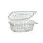 Saladebakken met deksels R-PET ovaal 250ml 4,3cm x 10,6cm x 13,3cm Transparant