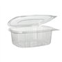 Saladebakken met deksels R-PET ovaal 750ml 6,2cm x 14,4cm x 17,5cm Transparant - Horecavoordeel.com
