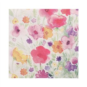 Servetten 3-laags 1/4 vouw 33cm x 33cm Flower Field - Horecavoordeel.com