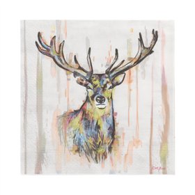 Servetten 3-laags 1/4 vouw 33cm x 33cm Colourful Deer