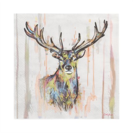 Servetten 3-laags 1/4 vouw 33cm x 33cm Colourful Deer