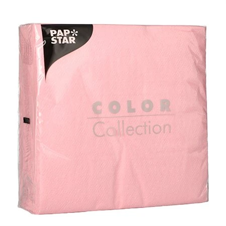 Servetten 1-laags 1/4 vouw 33cm x 33cm Roze - Horecavoordeel.com