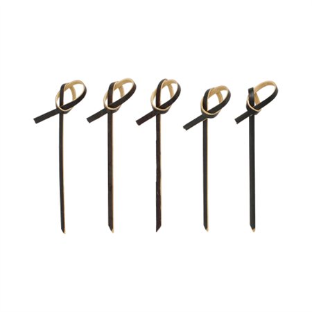 Fingerfood Amuse spiesjes 6cm Zwart Knot - Horecavoordeel.com