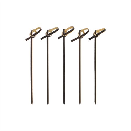 Fingerfood Amuse spiesjes 10cm Zwart Knot - Horecavoordeel.com