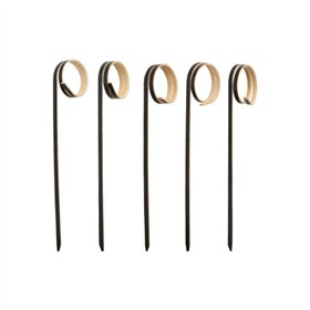 Fingerfood Amuse spiesjes 11cm Zwart Twister - Horecavoordeel.com