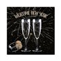 Servetten 3-laags 1/4 vouw 25cm x 25cm Welcome New Year