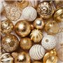 Servetten 3-laags 1/4 vouw 33cm x 33cm Golden X-Mas - Horecavoordeel.com