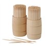 Tandenstokers hout Pure rond 6,8cm in dispenserbox van hout