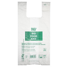 Hemddraagtassen biologisch afbreekbare folie 55cm x 28cm x 20cm Transparant Knot zak op rol