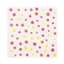 Servetten 3-laags 1/4 vouw 33cm x 33cm Roze Colourful Dots