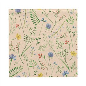 Servetten 3-laags 1/4 vouw 33cm x 33cm Natuur Sommaräng gemaakt van gerecycled Papier