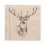 Servetten 3-laags 1/4 vouw 33cm x 33cm Natuur Deer gemaakt van gerecycled Papier