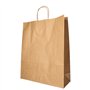 Draagtassen Papier 40cm x 32cm x 12cm Bruin met gedraaid handvat