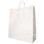 Draagtassen Papier 41cm x 35cm x 14cm Wit met gedraaid handvat - Horecavoordeel.com