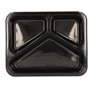 Menuschalen 3-vaks PP 22,7 x 17,8 x 3,2 zw Zwart