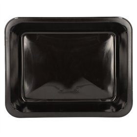 Menuschalen 1-vaks PP 22,7 x 17,8 x 4,9cm Zwart