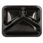 Menuschalen 3-vaks PP 22,7 x 17,8 x 4,9cm Zwart