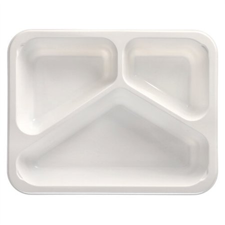 Menuschalen 3-vaks PP 22,7 x 17,8 x 4,9cm Wit
