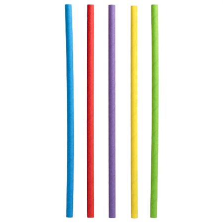 Milkshake rietjes Papier Ø 8mm x 25cm kleuren assortiment