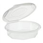 Menuboxen met deksel PP 1-vaks 5,9cm x 21,5cm x 21,5cm Transparant achthoekig - Horecavoordeel.com